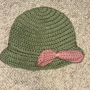 Green and Pink woman’s Crochet Hat